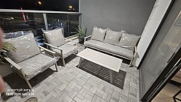 מערכת ישיבה תלת מושבי אלומיניום לגינה ולמרפסת גאיה מבצע ענק מערכת ישיבה תלת מושבי אלומיניום לגינה ולמרפסת גאיה מבצע ענק