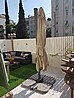 שמשיה רגל צד יוקרתית לגינה 3x3 מ' דגם ROMA DELUXE כולל בסיס 120 קילו