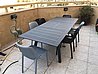 שולחן ליסבון 100% אלומיניום 100-143-243 כולל 4 כיסאות רשת פורטוגל